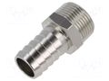 Threaded fitting; connector pipe; nickel plated brass; 20mm PNEUMAT 3040-20-3/4