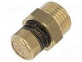 Sound suppression silencer; Thread: G 1/2" external; brass; 39mm PNEUMAT 7050-1/2