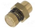 Sound suppression silencer; Thread: G 3/8" external; brass; 38mm PNEUMAT 7050-3/8