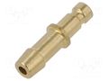 Connector; connector pipe; 0÷35bar; brass; Seal: NBR caoutchouc PNEUMAT K20-WO5