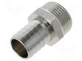 Threaded fitting; connector pipe; nickel plated brass; 25mm PNEUMAT 3040-25-1