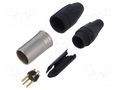 Connector: XLR; plug; male; XX-HD; 16A; PIN: 3; straight; for cable NEUTRIK NTR-NC3MXX-HD-D