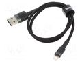 Cable; High Speed,USB 2.0; Apple Lightning plug,USB A plug BASEUS CALKLF-AG1