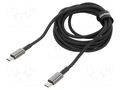 Cable; High Speed,USB 2.0; USB C plug,both sides; 2m; black; 100W BASEUS CATWJ-A01