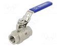 Ball valve; acid resistant steel AISI 316; PTFE; max.63bar PNEUMAT FMZK2-38