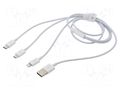 Cable; High Speed,USB 2.0; 1m; white; 3.5A BASEUS P10320105221-00