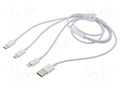 Cable; High Speed,USB 2.0; 1m; white; 3.5A BASEUS P10320105221-00