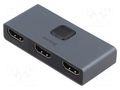 Splitter; HDMI 1.4; Support: 4K; grey; Input: HDMI socket BASEUS CAHUB-BC0G