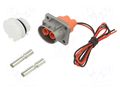 Connector: DC supply; female; 60A; 1kV; PIN: 2; IP2X,IP67; orange AMPHENOL GEC PL082X-61-10-2