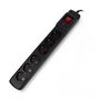 Power strip with protection Arcon M6 black - 6 sockets - 3m AAC-18556 5904722197770