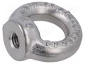 Lifting eye nut; eye; M8; A2 stainless steel; DIN 582; 20mm ELESA+GANTER DIN582-M8-NI