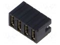 Connector: pin strips; jumper; female; straight; 2.54mm; 4x2; black SAMTEC MNT-104-BK-G