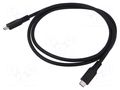 Cable; Thunderbolt 3,Thunderbolt 4,USB 3.2; 1m; black; 4K; PVC GOOBAY GOOBAY-74205