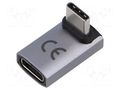 Adapter; USB 4.0; USB C socket,USB C angled plug up/down Goobay GOOBAY-74442