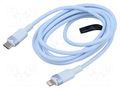 Cable; USB 2.0; Apple Lightning plug,USB C plug; nickel plated VENTION LALSH