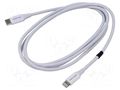 Cable; USB 2.0; Apple Lightning plug,USB C plug; nickel plated VENTION TASWG