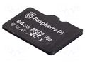 Accessories: microSDcard; Data storage device: microSD RASPBERRY PI SC1637