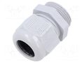 Cable gland; without nut; M25; 1.5; IP68; polyamide; light grey TE Connectivity 1SNG601088R0000