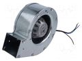 Fan: AC; blower; 230VAC; 143x137x53mm; 100m3/h; 55dBA; ball; 2050rpm EBM-PAPST G2E097-HD01-02