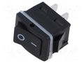 ROCKER; SPST; Pos: 2; ON-OFF; 16A/250VAC; black; none; 20mΩ; UL94V-2 CANAL ELECTRONIC MR2110C5WNBBQ29NC