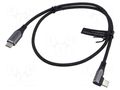 Cable; USB 2.0; USB C plug,USB C angled plug,both sides; 0.5m VENTION TRAHD