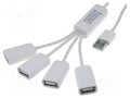 Hub USB; USB A socket x4,USB A plug; USB 2.0; PnP and Hot Swap DIGITUS A-USB-HUB4N