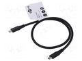 Cable; Thunderbolt 3,Thunderbolt 4,USB 3.2; 0.5m; black; 10Gbps Goobay GOOBAY-74199