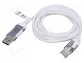 Cable; slim,USB 3.0; RJ45 plug,USB A plug; nickel plated; 2m Goobay GOOBAY-74379