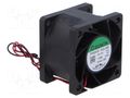 Fan: DC; axial; 12VDC; 40x40x28mm; 42.31m3/h; 63.7dBA; ball; 28AWG SUNON PF40281B1-A9H