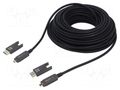 Cable; HDMI plug,micro HDMI plug,both sides; PA; 20m; black GEMBIRD CCAP-HDMIDD-AOC-20