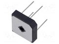 Bridge rectifier: single-phase; Urmax: 1kV; If: 25A; Ifsm: 400A DC COMPONENTS MBR2510W-DC