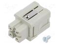 Connector: HDC; contact insert; female; 10A; 400V; Han® A; PIN: 4 HARTING 09200035101