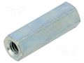 Screwed spacer sleeve; 25mm; Int.thread: M5; hexagonal; steel ELESA+GANTER GN6220-ST-M5-25-A