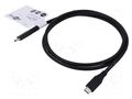 Cable; Thunderbolt 3,Thunderbolt 4,USB 3.2; 1m; black; 10Gbps GOOBAY GOOBAY-74200