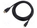 Cable; HDMI plug,micro HDMI plug; PVC; HDMI 2.1; Len: 2m; black GOOBAY GOOBAY-74433