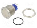 Switch: vandal resistant; Pos: 2; DPST; 3A/250VAC; IP67; OFF-(ON) TE Connectivity 2213771-5