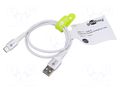 Cable; USB 2.0; USB A plug,USB C plug; 0.5m; white; silicone; 60W GOOBAY GOOBAY-74529