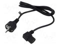 Cable; 3x0.75mm2; PVC; 1.8m; black; 10A; 250V POS POSAC-C13L-EU18