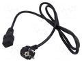 Cable; 3x1.5mm2; CEE 7/7 (E/F) plug angled,IEC C19 female; PVC POS POSAC-C19-EUL15