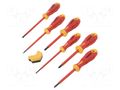 Kit: screwdrivers; insulated; Phillips,Pozidriv®,slot; ERGONIC® FELO FL41396699