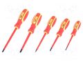 Kit: screwdrivers; plastic box; insulated; Pozidriv®,slot; 1kVAC AVIT AV-05050