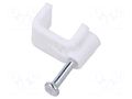 Holder; natural; for flat cable; 100pcs; with a nail TIE10 TTCC-S8