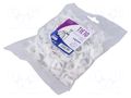Holder; natural; on round cable; 100pcs; with a nail; 14mm TIE10 TTCC-R14