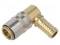 Quick connection coupling; angled 90°; max.15bar; -20÷200°C PNEUMAT ESH-13-TL-90