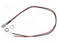 Indicator: LED; prominent; yellow; 2VDC; Ø6mm; MPC; cables; 300mm BIVAR MPC3YDW12.0