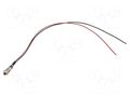 Indicator: LED; prominent; red; 2VDC; Ø8mm; MPC; cables; 300mm; metal BIVAR MPC5HTW12.0