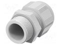 Cable gland; without nut; PG13,5; IP68; polyamide; light grey TE Connectivity 1SNG601199R0000