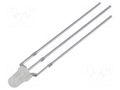 LED; red/blue; 3mm; 30°; Front: convex; 1.9÷2.4/2.7÷3.2VDC; 96mW OPTOSUPPLY OSRBPA3132A-1MA