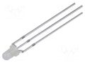 LED; red/yellow; 3mm; 30°; Front: convex; 1.9÷2.4VDC; No.of term: 3 OPTOSUPPLY OSRYPA3132A-1MA