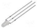 LED; yellow/blue; 3mm; 30°; Front: convex; 1.9÷2.4/2.7÷3.2VDC; 72mW OPTOSUPPLY OSYBPA3132A-1MA